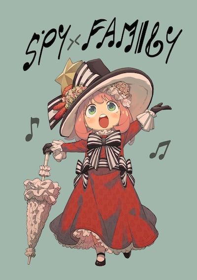 遠藤達哉の「初ミュージカル化お祝いイラスト」。