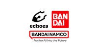 左上から時計回りにエコーズ、バンダイ、バンダイナムコフィルムワークスのロゴ。