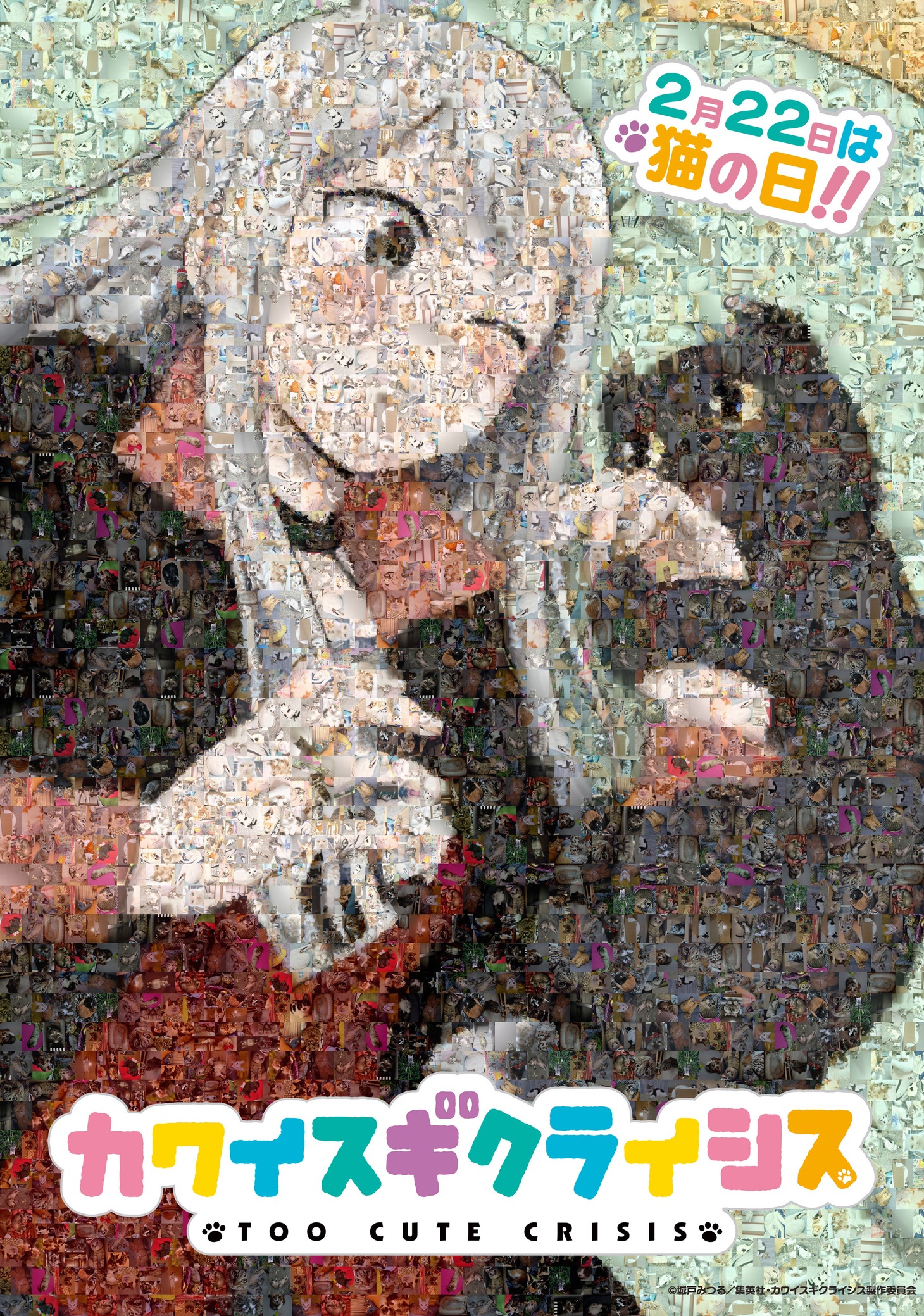 「カワイスギクライシス」猫の日ビジュアル (c)城戸みつる／集英社・カワイスギクライシス製作委員会