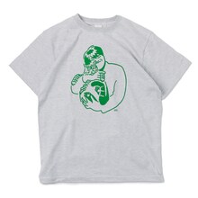 「スカート 222だから実家の猫が嫌そうな顔してる写真置いときますねTシャツ」アッシュグレー