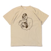 「スカート 222だから実家の猫が嫌そうな顔してる写真置いときますねTシャツ」サンドベージュ
