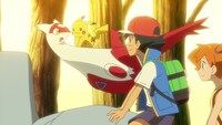 TVアニメ「ポケットモンスター めざせポケモンマスター」より、3月17日放送の第10話「サトシとラティオス！」場面カット。