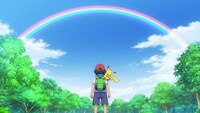 TVアニメ「ポケットモンスター めざせポケモンマスター」より、3月24日放送の第11話（最終回）「虹とポケモンマスター！」場面カット。
