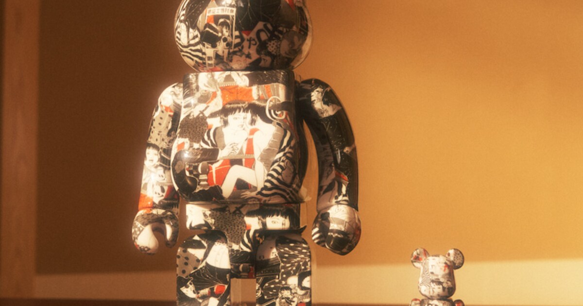 丸尾末広「少女椿」とMEEWEEがコラボした「BE@RBRICK」発売、アパレル 