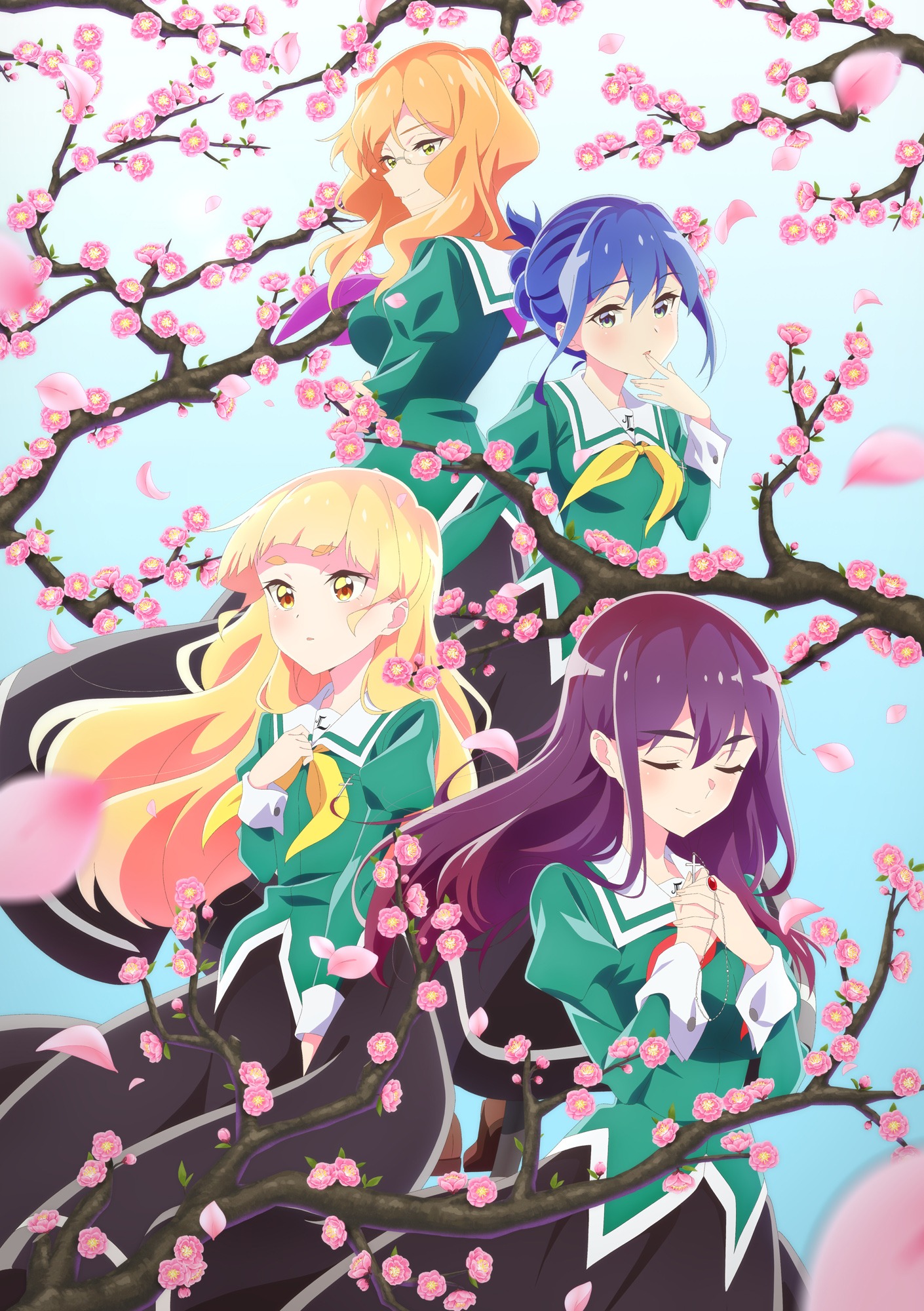 アニメ「私の百合はお仕事です！」桃の節句の“季節ビジュアル”。