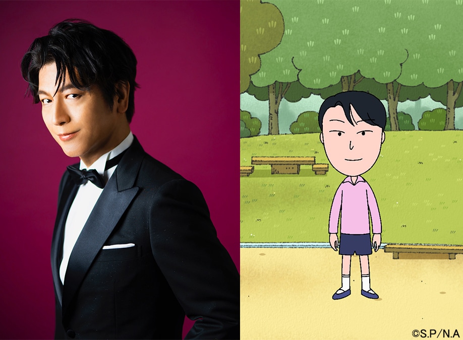 左から及川光博、及川光博が演じる愛川光真（あいかわみつまさ）。