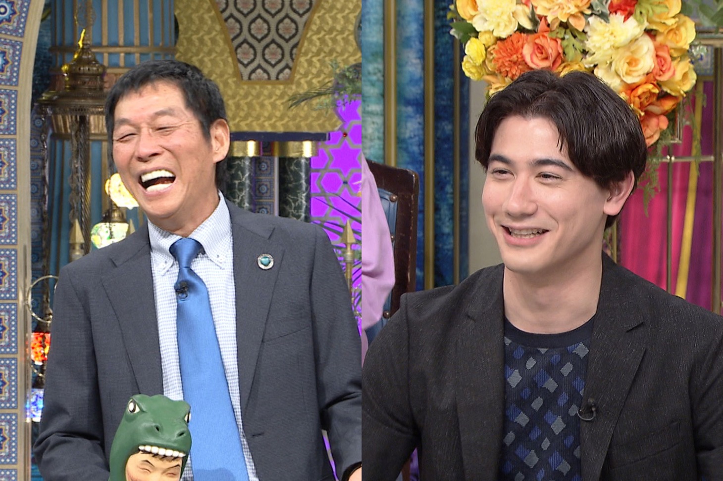 左から明石家さんま、国山ハセン。