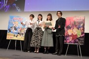 劇場アニメ「らくだい魔女」完成披露試写会の様子。