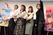 劇場アニメ「らくだい魔女」完成披露試写会の様子。