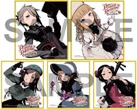 1週目入場特典の「黒星紅白描き下ろしミニ色紙」全5種。