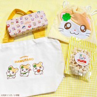 ふわふわ巾着、メガネケース、ミニトートバッグ、たまごボーロ。