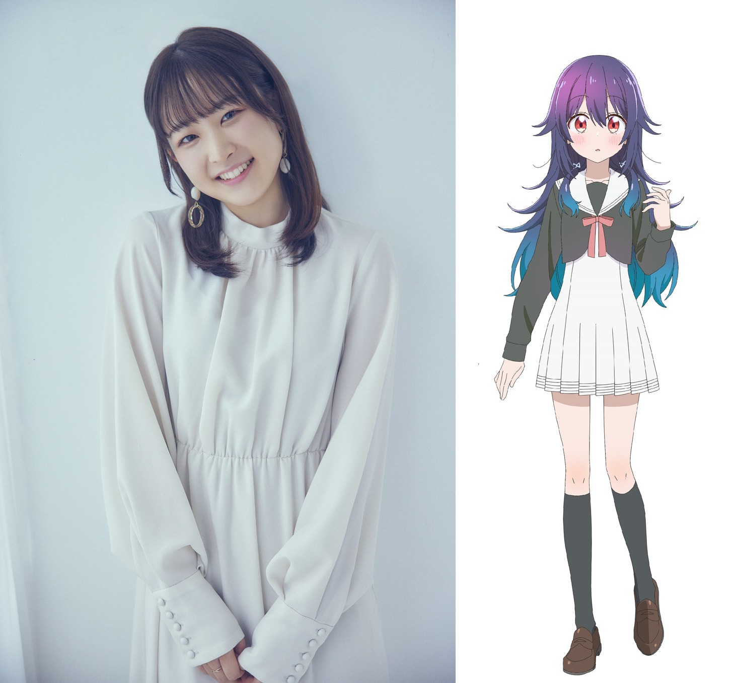 左から船戸ゆり絵、小ノ星海果。 (c)大熊らすこ・芳文社／星屑テレパス製作委員会