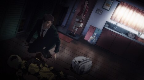アニメ「マイホームヒーロー」第2弾PVより。(c)山川直輝・朝基まさし・講談社/「マイホームヒーロー」製作委員会
