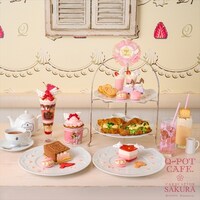 「Q-pot CAFE. ×カードキャプターさくらコラボレーションカフェ」のメニュー。