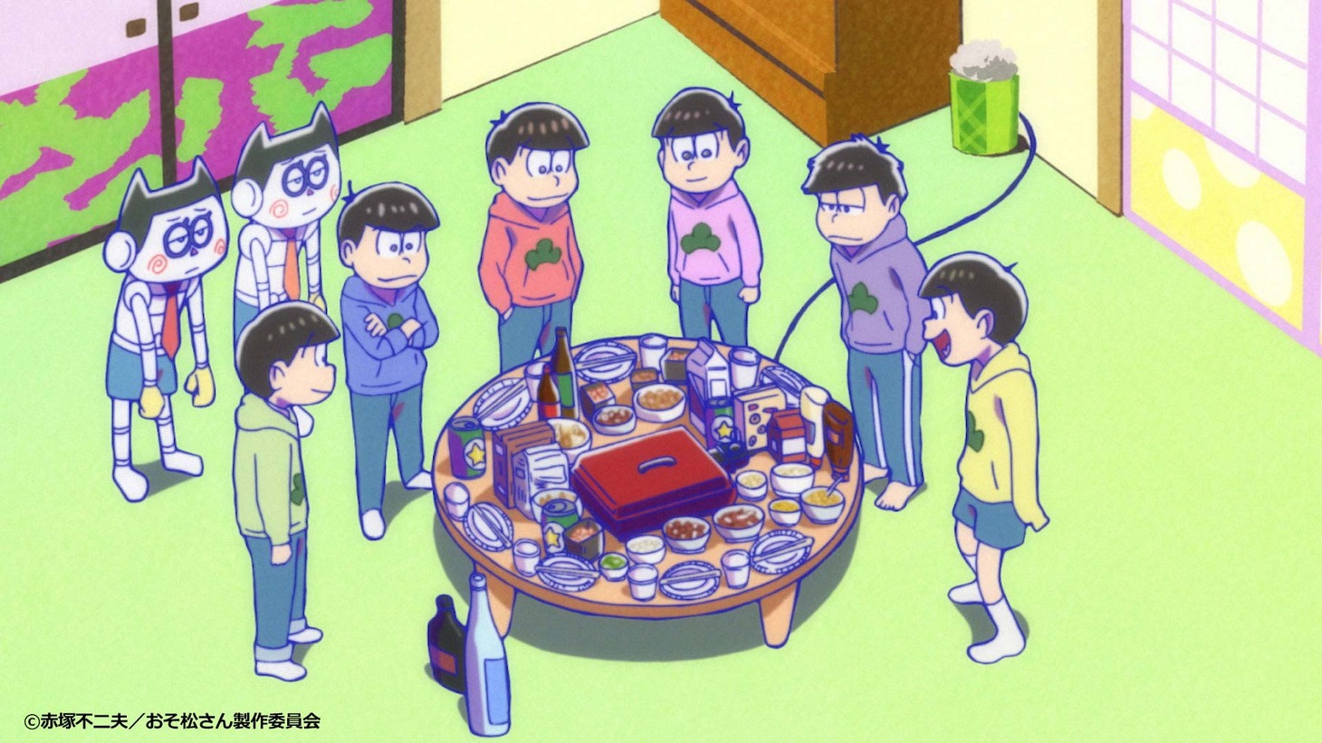 「おそ松さん～魂のたこ焼きパーティーと伝説のお泊り会～」特報より。