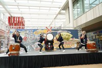 太鼓演奏の様子。