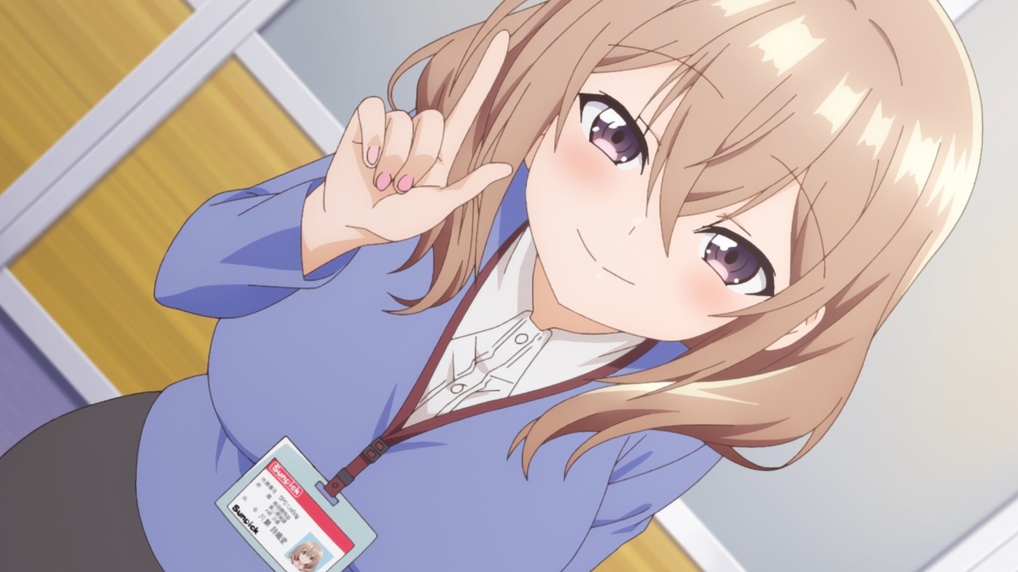 TVアニメ「うちの会社の小さい先輩の話」ティザーPVより。 (c)斎創・竹書房／「うちの会社の小さい先輩の話」製作委員会
