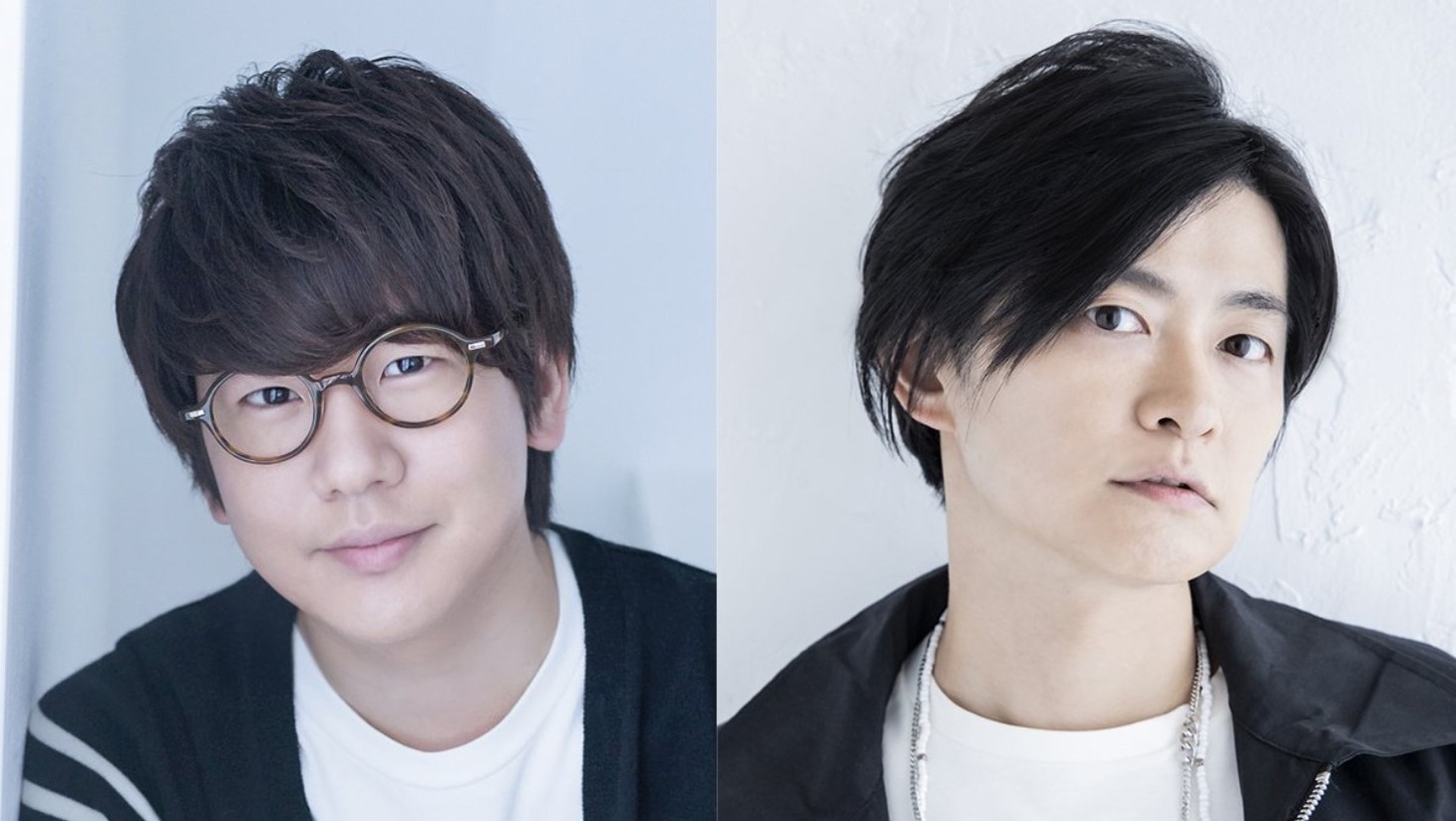 左より竈門炭治郎役の花江夏樹と我妻善逸役の下野紘。