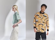 「ボニー ピザ柄」（左）と「アプー リズム柄」（右）。