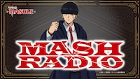 公式Webラジオ「MASH RADIO」のバナー。 (c)甲本 一／集英社・マッシュル製作委員会
