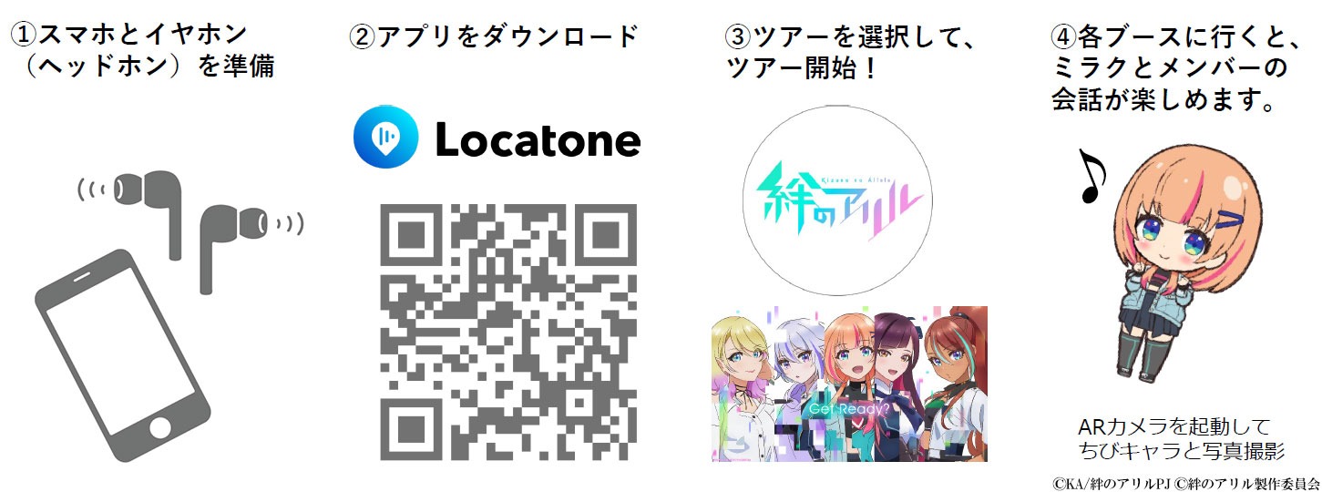 周遊企画「ミラクとめぐる、初めてのアニメジャパン2023」の告知画像。