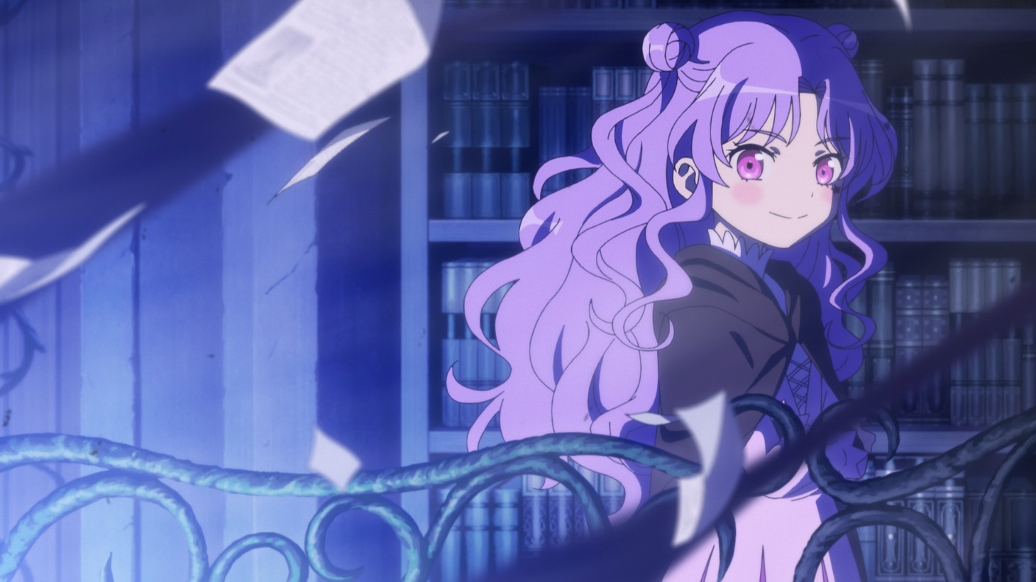劇場アニメ「らくだい魔女 フウカと闇の魔女」の新規場面カット。