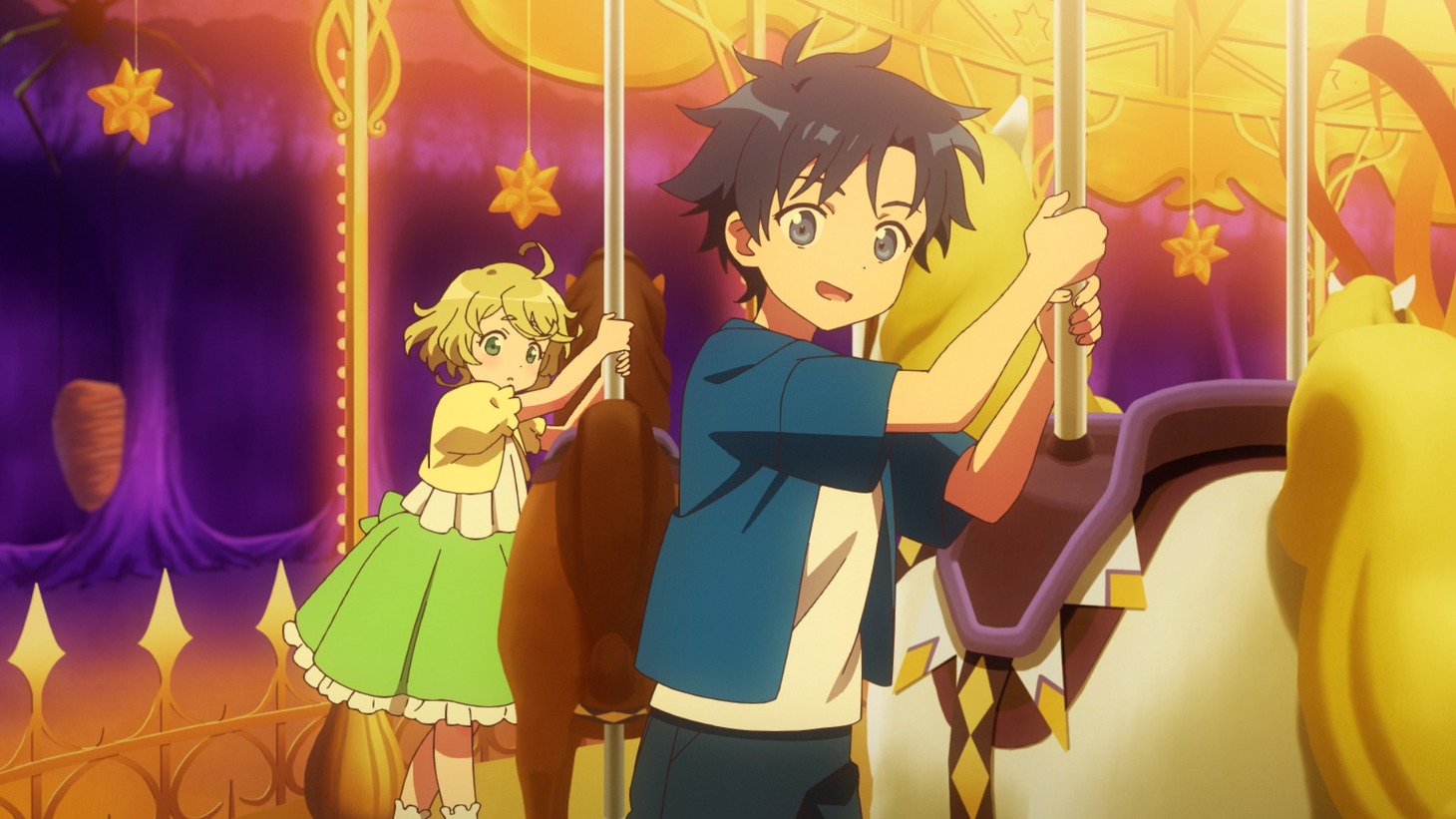 劇場アニメ「らくだい魔女 フウカと闇の魔女」の新規場面カット。
