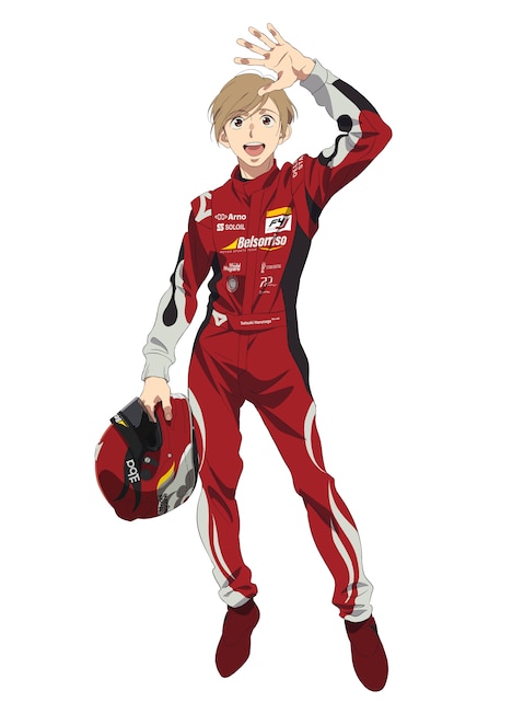 春永早月（CV：河西健吾）。ベルソリーゾのファーストドライバー。数多くいる女性ファンを子猫ちゃんと呼び、軽い言動も目立つが、その実力は本物。将来はF4の上位カテゴリーであるF3やF2での活躍も期待されている。(c)KADOKAWA・TROYCA／オーバーテイク！製作委員会