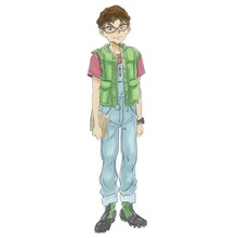 ジュンイチ（CV：豊崎愛生）。SFとミリタリーとオカルト好きのオタクで、月刊ムーを毎号欠かさず買っている。クラス で浮いているが、本人は全く気にしていない。本名は市原純。12歳。(c)2023 KADOKAWA/ GAMERA Rebirth Production committee