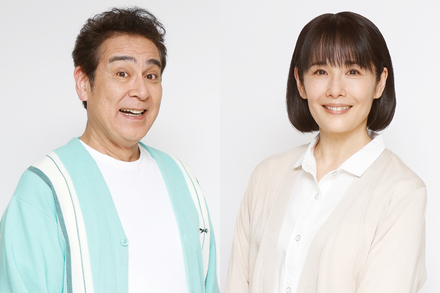 左から宇梶剛士、富田靖子。  (c)フジテレビ