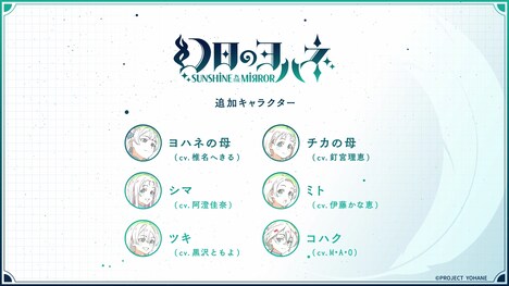 TVアニメ「幻日のヨハネ -SUNSHINE in the MIRROR-」追加キャストの一覧