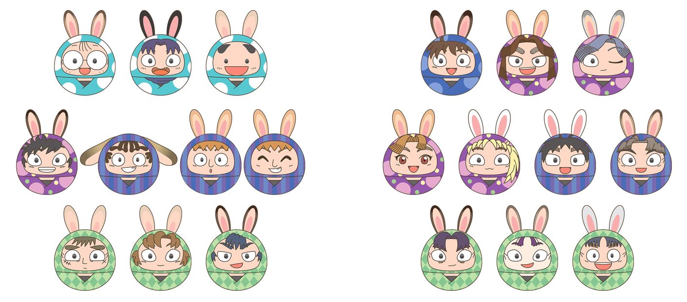「うさ耳おてだま【壱】」（左）と「うさ耳おてだま【弐】」（右）。
