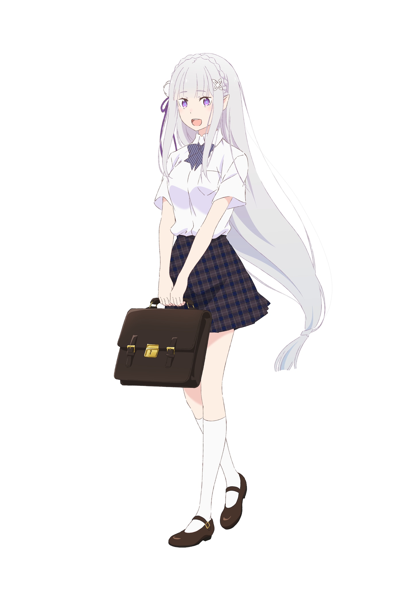 エミリア。菜月先輩のクラスメイトで、海外からやってきた留学生。銀色の長い髪に紫紺の瞳を持つ美少女。どこか浮世離れしたところがあり、社会常識に疎く、世間知らずなところがある。本人は否定しているが、根っからのお人好し。パックという名前の猫に見えるペットを飼っているらしいが、本人曰く、猫じゃないし、ペットでもないらしい。