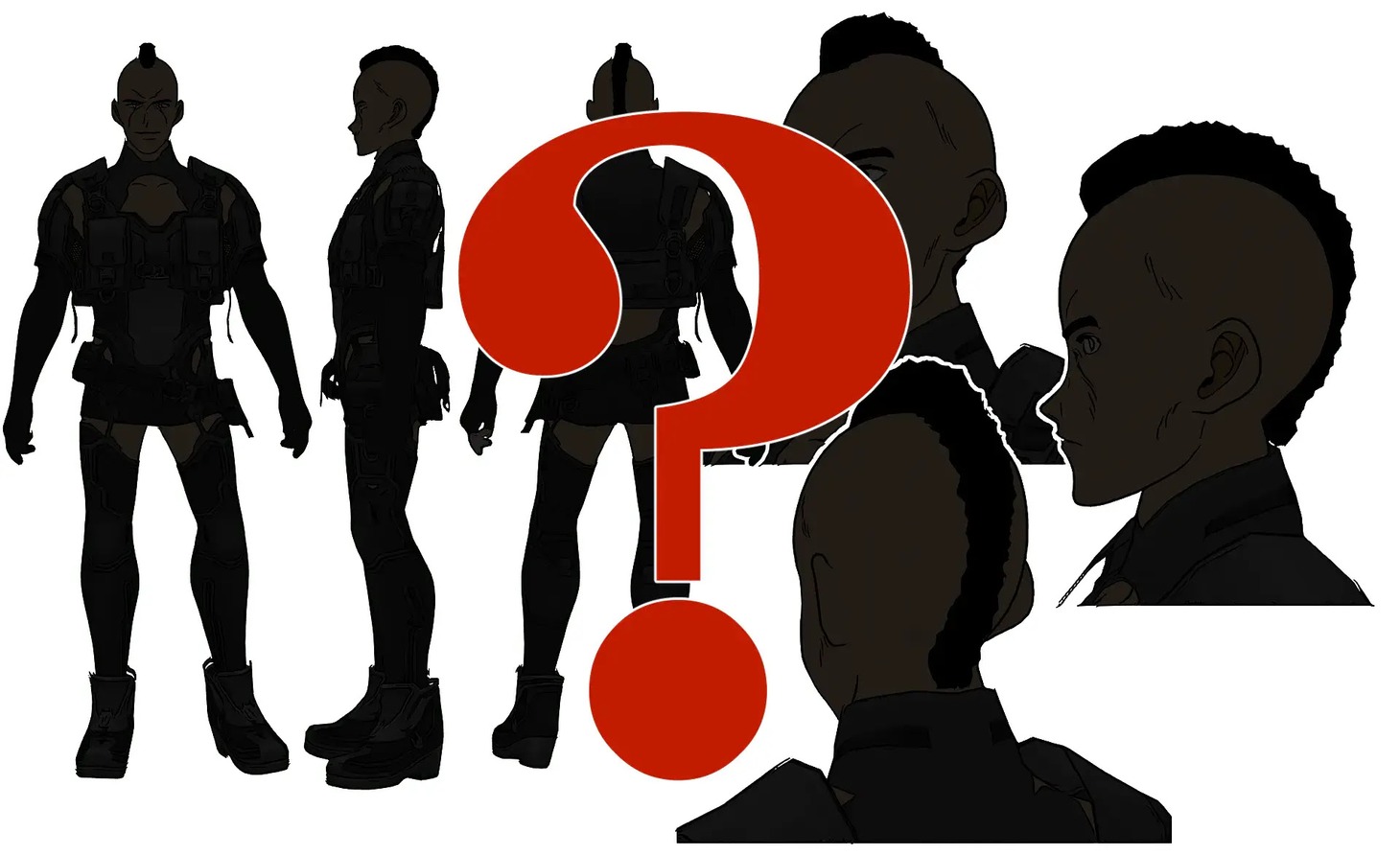 阿部と道下の前に現れるモヒカンで筋肉質の男。