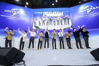 「川越ボーイズ・シング」ステージの様子。