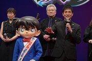 劇場版「名探偵コナン 黒鉄の魚影（サブマリン）」の完成披露試写会より。
