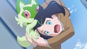 TVアニメ「ポケットモンスター リコとロイの旅立ち」第1話の場面カット。