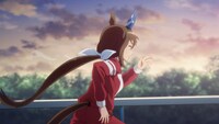 アニメ「ウマ娘 プリティーダービー ROAD TO THE TOP」の第1話場面カット。