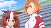 アニメ「ウマ娘 プリティーダービー ROAD TO THE TOP」の第1話場面カット。