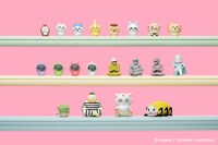 上段左からカブトムシ、ちいかわ、ハチワレ、うさぎ、くりまんじゅう、モモンガ、ラッコ、シーサー。中段左からパジャマパーティーズ（むらさき・みどり・ぴんく・しろ）、ラーメンの鎧さん、ポシェットの鎧さん、労働の鎧さん、むちゃうマン。下段左からゴブリン、オデ、あのこ、でかつよ。