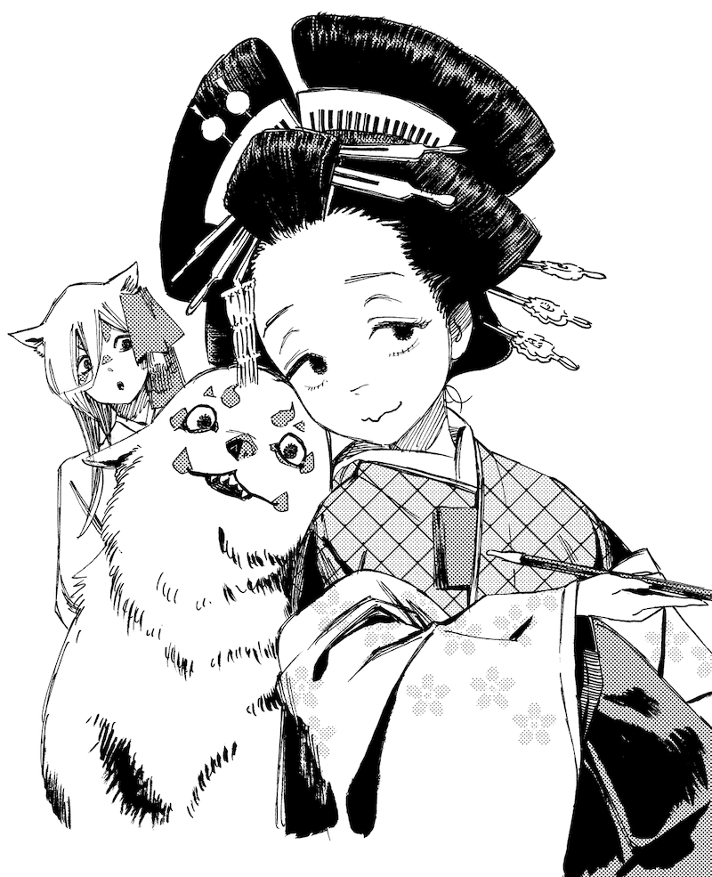 賀来ゆうじによる推薦イラスト。