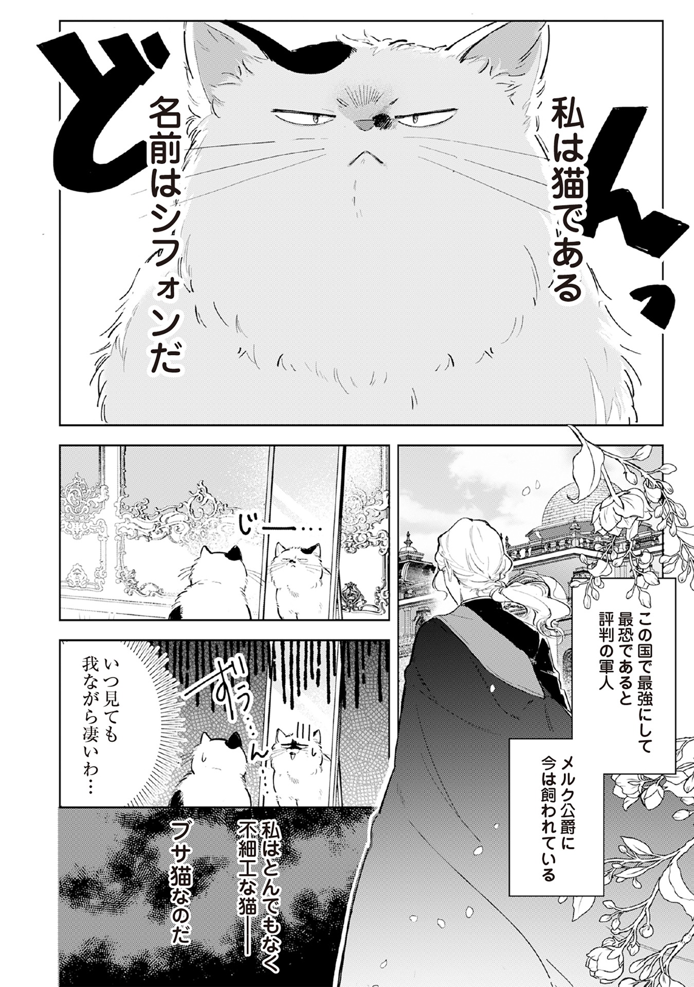 「ブサ猫に変えられた気弱令嬢ですが、最恐の軍人公爵に拾われて気絶寸前です」より。