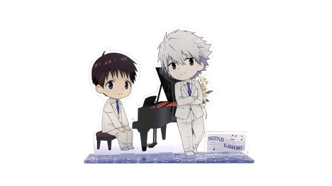 「エヴァンゲリオン アクリルスタンド/ディフォルメシンジ＆カヲル（ピアノ）（ムービック）」