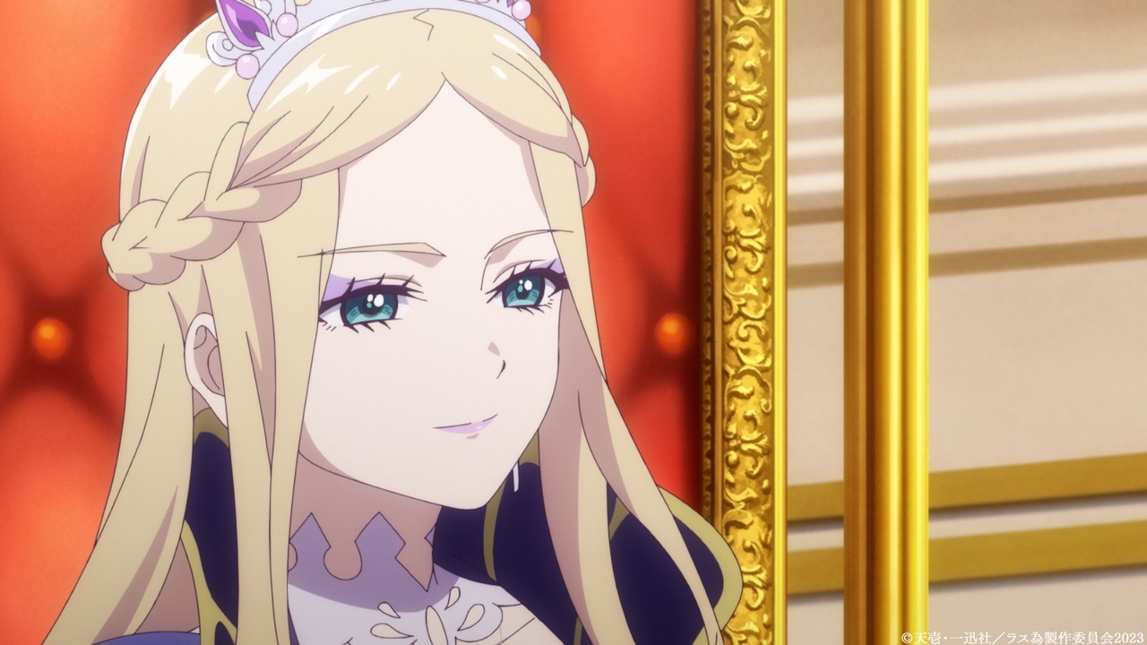 TVアニメ「悲劇の元凶となる最強外道ラスボス女王は民の為に尽くします。」PV第1弾より。 (c)天壱・一迅社／ラス為製作委員会2023