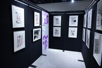 「炎の原画展」の様子。