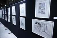 「炎の原画展」の様子。