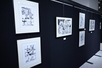 「炎の原画展」の様子。