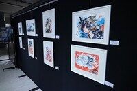 「炎の原画展」の物販コーナー。