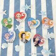 「ハート缶バッジ  sea animals」