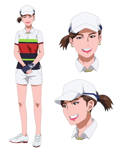 大里桃子プロのアニメ設定画。(c)BNP/BIRDIE WING Golf Club
